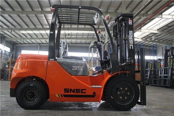3.5T 소형 디젤 포크리프트 오렌지 디젤 엔진 포크리프트 일본 이수즈 엔진