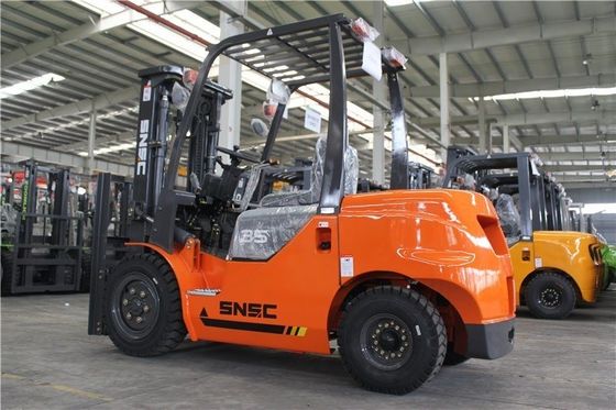 3.5T 소형 디젤 포크리프트 오렌지 디젤 엔진 포크리프트 일본 이수즈 엔진