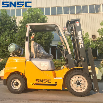 3m에서 7m까지 도달 SNSC LPG 가스 포크리프트 3 톤 LPG 반탄력 포크리프트
